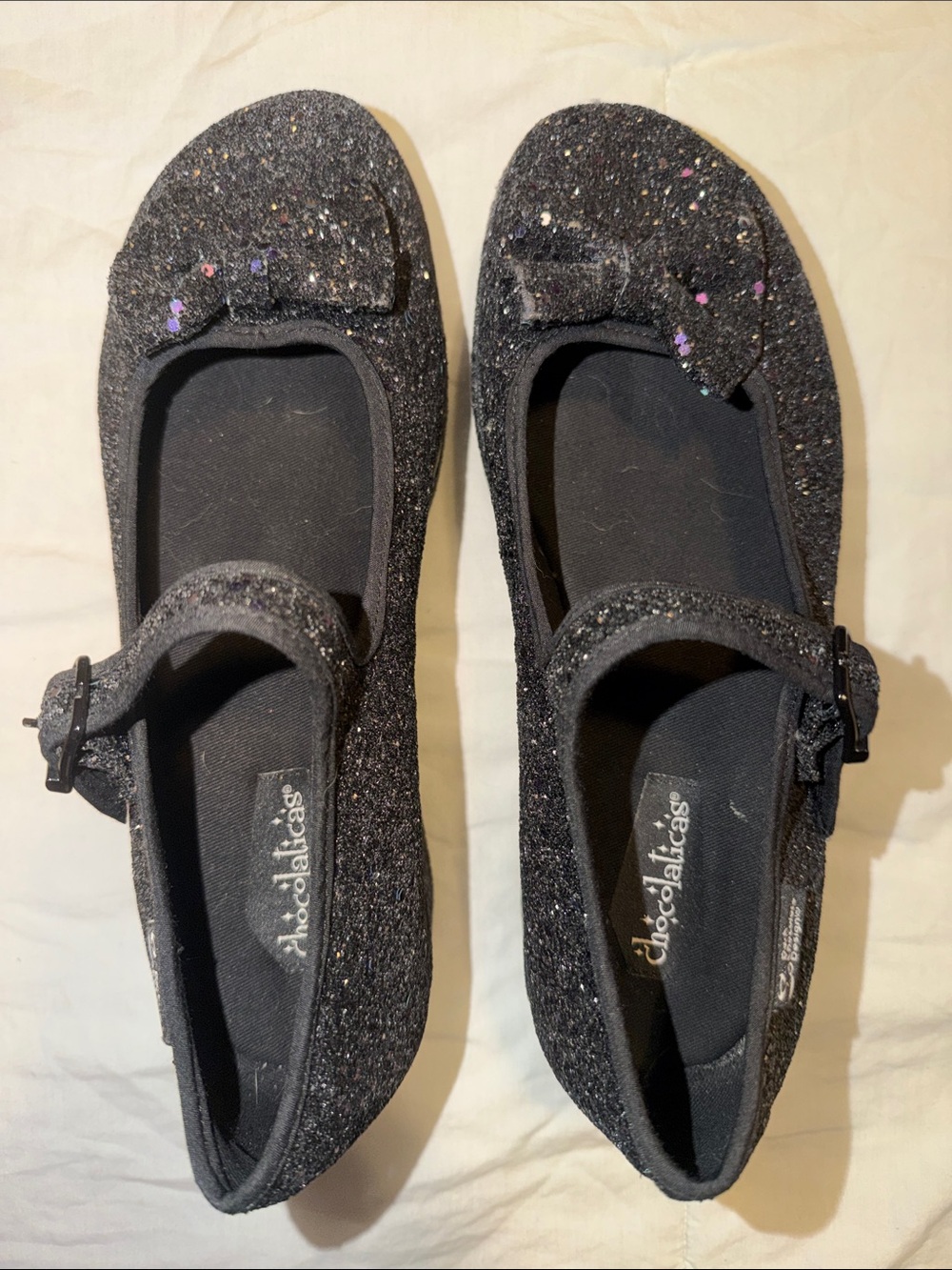 Black glitter hot chocolate shoes size 10 - Picture 5 of 8